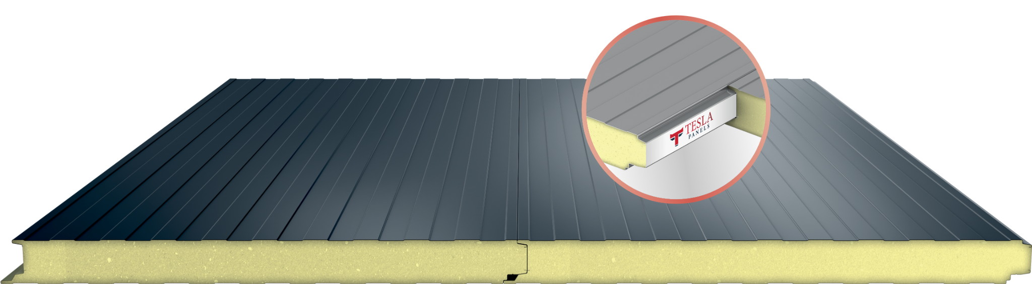 Tesla TFH zidni panel, presek